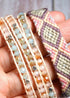 Boho Bracelet, Crystal Wrap Bracelet,Pink Pastel